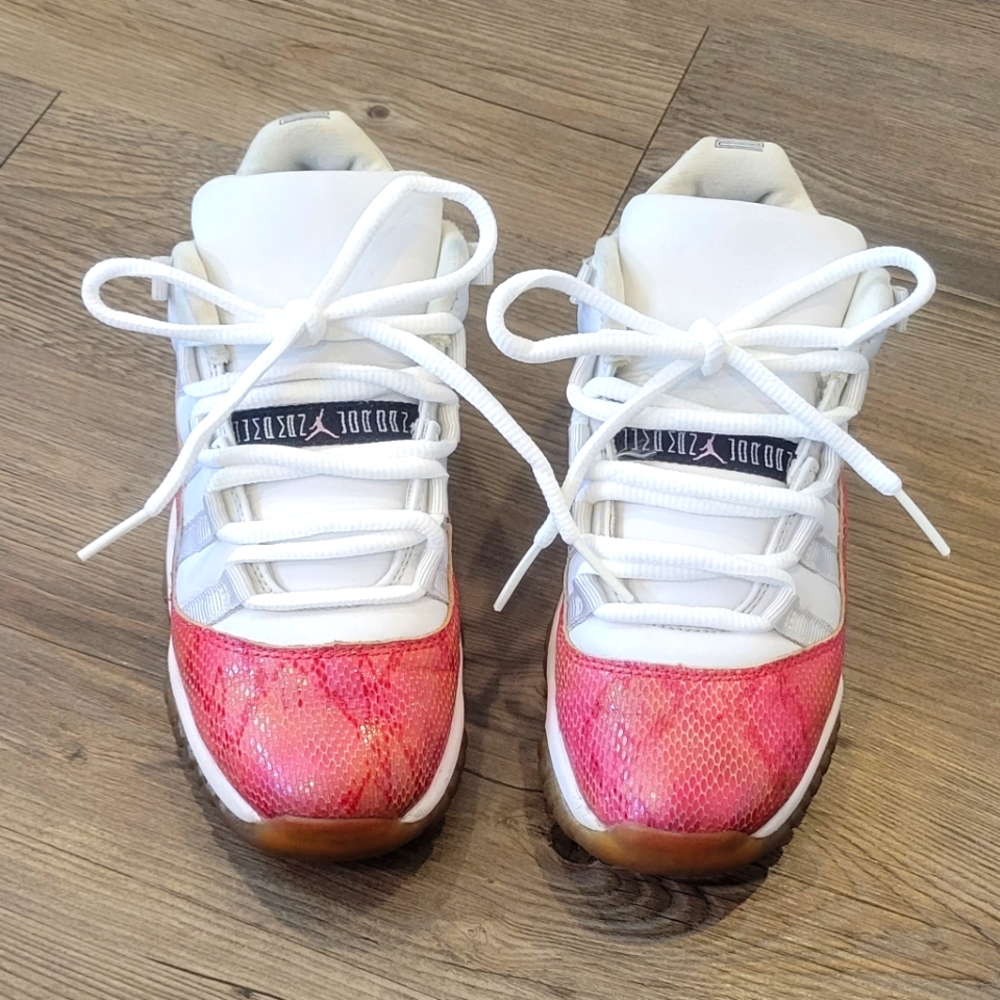 Pink Snakeskin Air Jordan 11 Retro Low Size 5.5